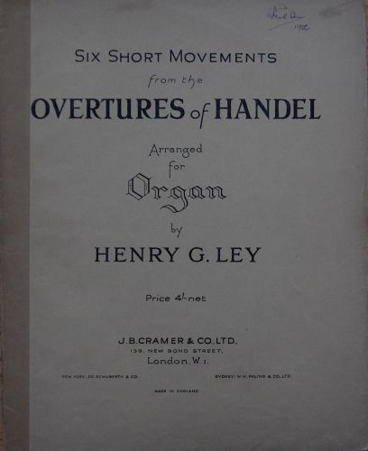 Handel - Six short movements from the Overtures