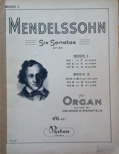 Meldelssohn - Six Sonatas Book 1