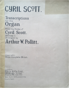 Scott, Cyril - Transcriptions Series 1
