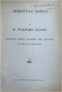 Walford Davies, H. - Spiritual Songs